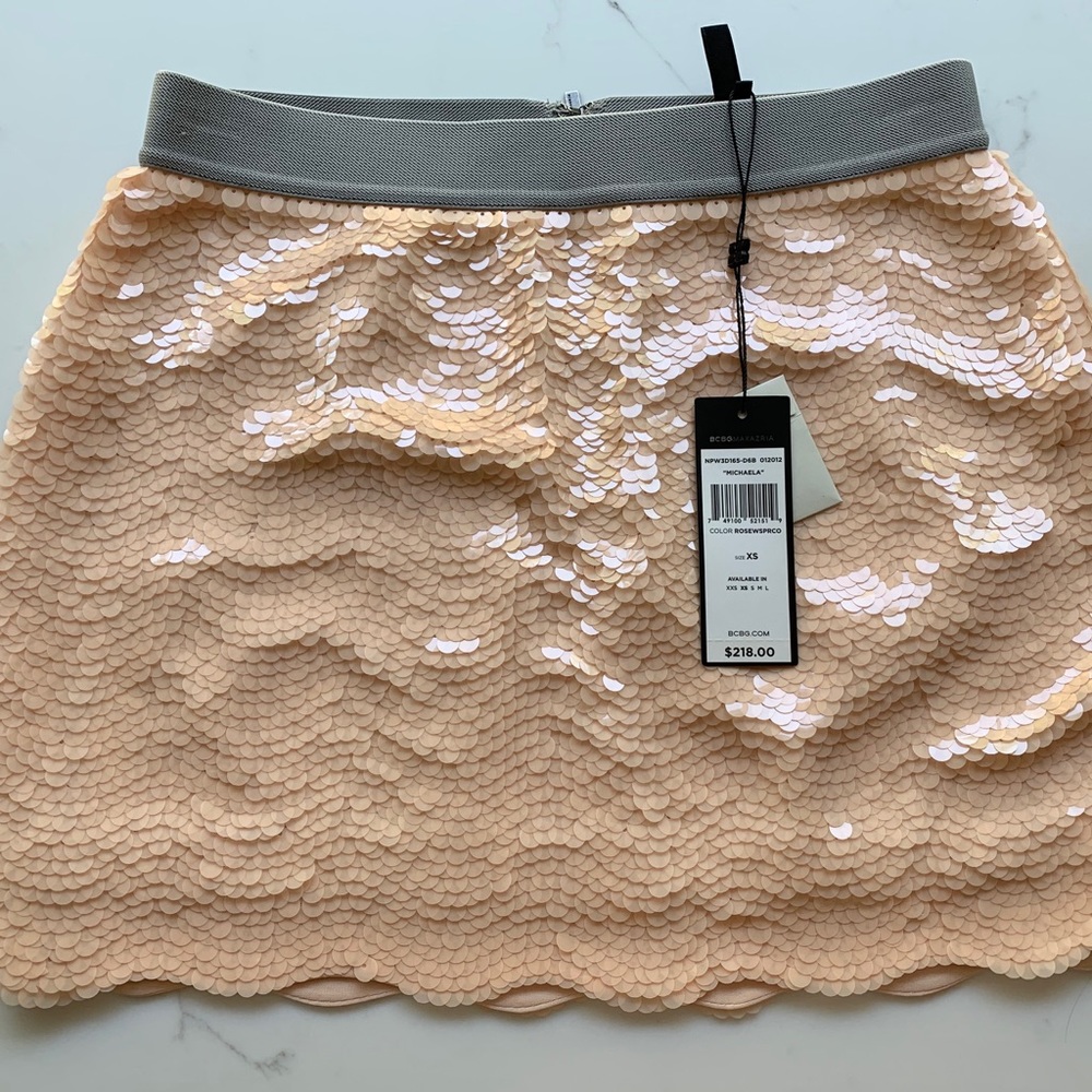 BCBGMAXAZRIA Michaela sequin skirt